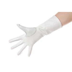 ถุงมือหนังแฟชั่นยาวปานกลางสีขาวสำหรับผู้หญิงถุงมือฤดูหนาวอบอุ่น - Product Image 4