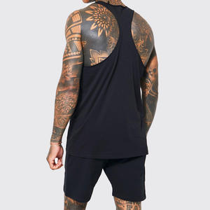 เสื้อกล้ามผู้ชายผ้าฝ้ายสีพื้นทรงหลวมใส่สบายสำหรับฤดูร้อน คอกลม รับสกรีนโลโก้ แห้งเร็ว ระบายอากาศดี ขายส่ง - Product Image 6