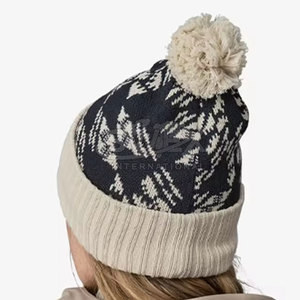 Fashion Winter Knitted Bobble Beanie Hat Soft Acrylic Bobble Beanie For Adults In Wholesale Price - Product Image 4
