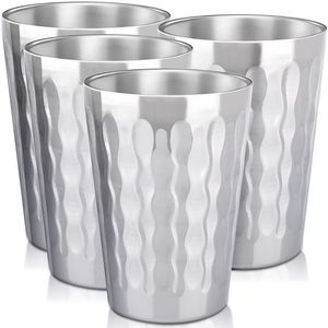แก้วน้ำโลหะขนาดเล็กสแตนเลสของตกแต่งบ้านเครื่องใช้ในครัวสีเงิน - Product Image 3