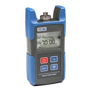 TEKCN Compteur de puissance optique TC-100 avec lumière LED VFL Compteur de lumière à fibre rechargeable pour dispositif d'entretien de réseau de 800 à 1700nm