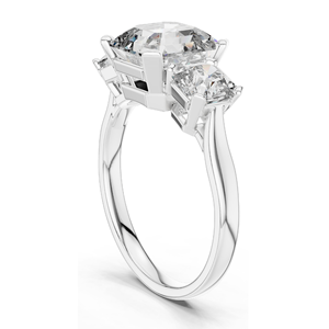Anillo de Tres Piedras con Diamante Cultivado en Laboratorio CVD de 4.05 CT, Claridad VVS-VS, Oro de 18K, 14K, 10K y Plata 925, Oro Rosa, Amarillo y Blanco - Product Image 4