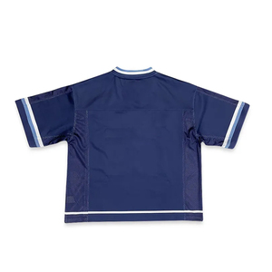 เสื้อฟุตบอลคอวีตาข่ายถักสำหรับผู้ชายเสื้อฟุตบอลสไตล์วินเทจอเมริกัน - Product Image 2