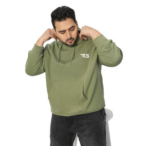 OEM personalizado de los hombres de gran tamaño de algodón mezclado Sudadera con capucha con diseño de moda Ropa deportiva de venta al por mayor de los hombres Sudadera con capucha de gran tamaño - Product Image 1