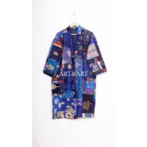 ชุดคลุมสไตล์โบฮีเมียนทำมือจากอินเดีย ผ้าฝ้ายเนื้อนุ่ม ระบายอากาศได้ดี แห้งเร็ว ลายพิมพ์ดอกไม้ เหมาะสำหรับใส่พักผ่อนช่วงฤดูร้อน - Product Image 1