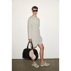 <b>MAXIM</b> Men's Mid-Rise 100% Organic Cotton Washed Print Detail Stone Color Shorts - Product Image 5