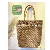 Seagrass Bolga Basket Bag Handmade Eco Friendly Storage Beach Tote Shopping Picnic and Home Decor