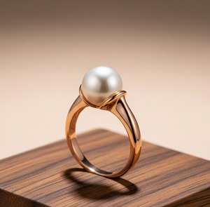 Bague de mode en argent 925 avec perle d'eau douce et cristal exquis vêtements quotidiens à la mode fêtes de mariage bande cadeau plaqué or rose - Product Image 3