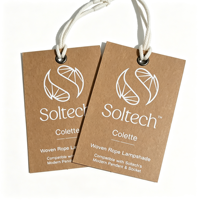 Logo gravé personnalisé papier étiquette volante ensemble 600gsm étiquettes imprimées pour vêtements vêtements vêtements