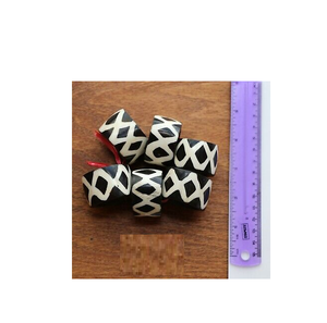 2 servilleteros con incrustaciones de hueso, forma redonda clásica para anillo de tejido de color negro para accesorio de mesa de fiesta - Product Image 6