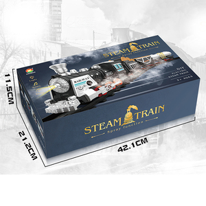 Set de <span class=keywords><strong>Tren</strong></span> de Vapor Vintage Premium Directo, 3 Vagones, con Batería de Iones de Litio de 3.7V, Rociador de Agua, Luces LED y Sonido Simulado Incluidos - Product Image 5