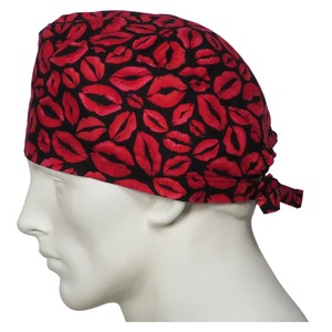 Gorro transpirable con logotipo de impresión personalizado, gorro elástico con cierre de lazo en la espalda, gorro médico de hospital, gorro quirúrgico, gorros de fregado de gran tamaño - Product Image 1