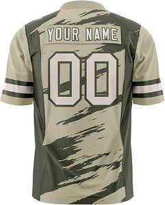 Camiseta de Fútbol Personalizada Estilo Camuflaje para Hombre, Sublimada, Cuello en V, Manga Corta, Transpirable, Uniforme de Equipo de Malla, Antibacteriana, Colores Personalizados - Product Image 4