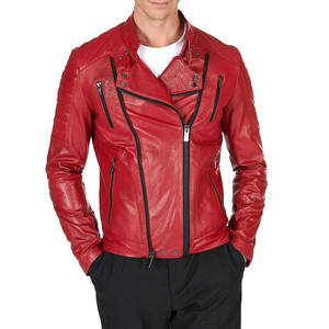Veste en cuir pour homme, design unique, bonne qualité, fine, longue, taille régulière, tendance, coupe-vent, respirante, service OEM - Product Image 4