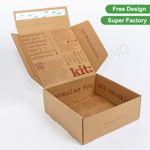 Thấp moq tùy chỉnh Kraft công cụ <span class=keywords><strong>Kit</strong></span> hộp bưu phẩm hộp các tông sóng tự niêm phong dây kéo xé Dải vận chuyển bao bì hộp - Product Image 1
