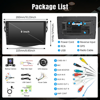 Android 9 pouces autoradio sans fil Carplay Auto écran tactile CanBus voiture stéréo WIFI Bt GPS voiture lecteur MP3 pour Toyota RAV4