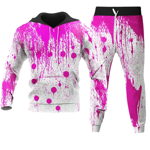 ชุดวอร์มสองชิ้นสำหรับผู้ชายและผู้หญิงชุดวอร์มพิมพ์ลายกราฟิกโลโก้แบบกำหนดเองสไตล์ล่าสุด - Product Image 5