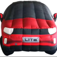 Costume publicitaire gonflable amusant pour défilé de carnaval, modèle de voiture de dessin animé - Étanche, durable, résistant au soleil, couleur intégrale, ventilateur intégré