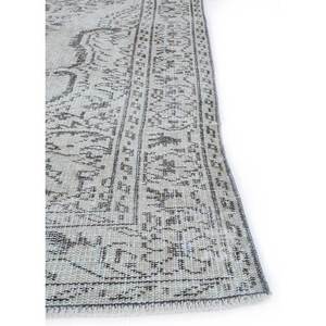 Tapis en laine noués à la main gris et noir vintage pour la maison, le salon, le couloir, tapis rectangulaire abstrait fait main pour adolescents - Product Image 4