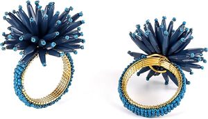 ลูกปัดแก้วเหล็กอัลลอยด์แหวนผ้าเช็ดปากรูปชายฝั่งทะเลขนาดใหญ่สำหรับตกแต่งงานปาร์ตี้โต๊ะรับประทานอาหารทุกวันการชุมนุมของครอบครัว - Product Image 3