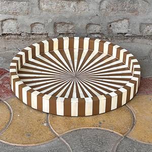 Plateau d'incrustation en os au design exclusif avec finition de qualité supérieure pour une pièce maîtresse décorative élégante pour l'organisation de la maison et des cadeaux personnalisés - Product Image 5