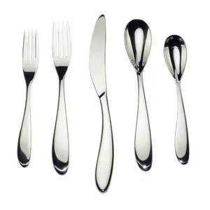 Ensemble de couverts en acier inoxydable, couteau, fourchette, cuillère de luxe, argenterie, ensemble de couverts de mariage - Product Image 4