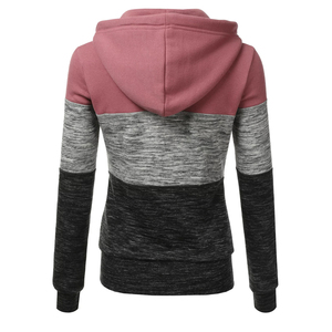 Sweat à capuche zippé en polaire respirant et à séchage rapide pour femme, de bonne qualité, prix abordable, vêtement d'hiver décontracté, fabrication OEM sur mesure - Product Image 3