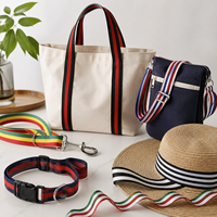Ruban décoratif tissé en jacquard rayé de couleur personnalisée pour vêtements, sacs, chaussures, chapeaux, accessoires pour cheveux, textile de maison