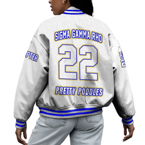 Sigma เสื้อแจ็กเก็ต Gamma Rho 1922เสื้อโค้ทความภาคภูมิใจของชาววัง sgrho ภาษากรีกเสื้อโค้ทพิมพ์ลายแบบพรีเมียม - Product Image 2