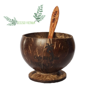 Venta al por mayor 2025 taza para beber de cáscara de coco natural | Taza de café de cáscara de coco con logotipo grabado láser para usar en una vida saludable - Product Image 1