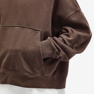 เสื้อฮู้ดดี้ครอปทรงใหญ่สำหรับผู้ชาย ปี 2026 ผ้าฝ้าย 100% หนัก 600 กรัม สีพื้น ทรงบ็อกซี่ ไม่มีเชือกผูก ฮู้ดใหญ่ ทรงโอเวอร์ไซส์ - Product Image 3