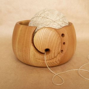 Tazón de hilo de madera redondo personalizado, madera para ganchillo, tazón de tejer de gran tamaño, 7x4 pulgadas, uso y venta hechos a mano, producto de estilo japonés - Product Image 6