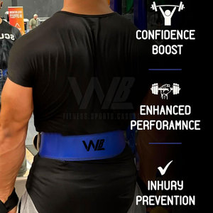 Ceinture de musculation en cuir de vachette de haute qualité, logo personnalisé, multicolores, entraînement en salle de sport, unisexe, vente en gros, fitness, antidérapante - Product Image 3