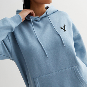 Sudadera con capucha de gran tamaño de color sólido de algodón 100% para mujer de calidad superior fabricante al por mayor de Sudadera con capucha para mujer - Product Image 5