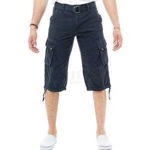 Short cargo 100% coton décontracté pour hommes, design d'été, entraînement de sport de rue, short élastique confortable - Product Image 6