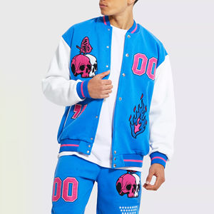 Blouson aviateur à capuche 100% coton pour hommes hiver logo brodé sur le devant OEM vente en gros - Product Image 1