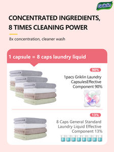 最高のすべての自然な4-in-1洗濯洗剤ポッド頑固な油の汗や血液の汚れを取り除くためのディープクリーニングランドリーソースポッド - Product Image 5