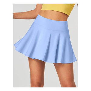 Mujer de cintura alta ligera atlética con bolsillos cortos falda de tenis personalizar - Product Image 1