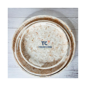 Plateau de service en nacre de luxe fabriqué à la main en provenance du Vietnam, plateau de service en nacre Antique, offre spéciale - Product Image 5