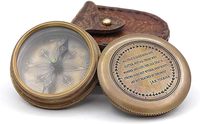 Boussole de poche classique en cuivre faite à la main, finition brillante, légère, écologique, affichage à cadran circulaire, multi-usages pour l'extérieur
