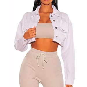 High Quality Women's <b>Long</b> Sleeve <b>Denim</b> <b>Jacket</b> Button Reversible Windproof New Arrival Fashion Trendy Design Autumn/Winter - Product Image 1
