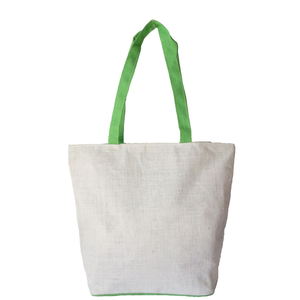 Sac fourre-tout en jute écologique imprimé personnalisé Sac de plage décontracté et réutilisable avec deux poignées et poche intérieure Prix - Product Image 2
