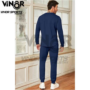 Cozy Winter Unisex Chándal Personalizable Fleece Terry Sudaderas Jogger Set Cálido Cómodo Ropa de talla grande para hombres - Product Image 5