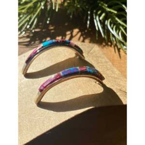 Pendientes de Plata de Ley con Incrustaciones de Turquesa Rosa Mohave Hechos a Mano por los Navajo - Product Image 3