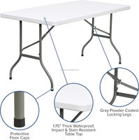 Vente en gros de tables pliantes en plastique de 240cm tables pliantes d'extérieur portables pliables événements de jardin pliants pour table de fête et de mariage