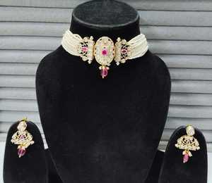 Natural White Mother Pearl Necklace Choker Classic Indian Women <b>Jewellery</b> for Wedding Party Buddhist Religious - Product Image 1