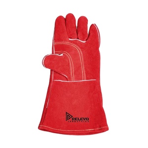 Custom Logo Leather Work Safety Gloves Heat Resistant Welding Gloves for Industrial Mechanical and Factory Use - Product Image 5