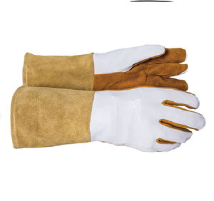 Guantes de protección para soldadores MIG, guantes de soldadura MIG industriales de cuero duradero, ajuste cómodo y seguro, guantes de soldadura - Product Image 4