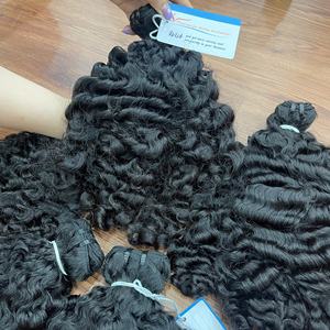 Vente en gros Vierge Bouclés Trame de Cheveux Fuzz Cheveux Bouclés Vietnamien Extensions de Cheveux Humains Boucles Birmanes Lots - Product Image 6