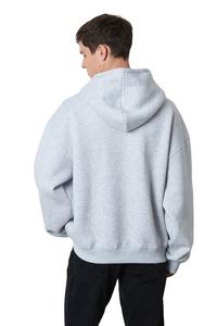 Logotipo personalizado al por mayor Ropa de hombre Sudadera con capucha gris 100% algodón de gran tamaño personalizado GSM personalizado costura y calidad premium - Product Image 3